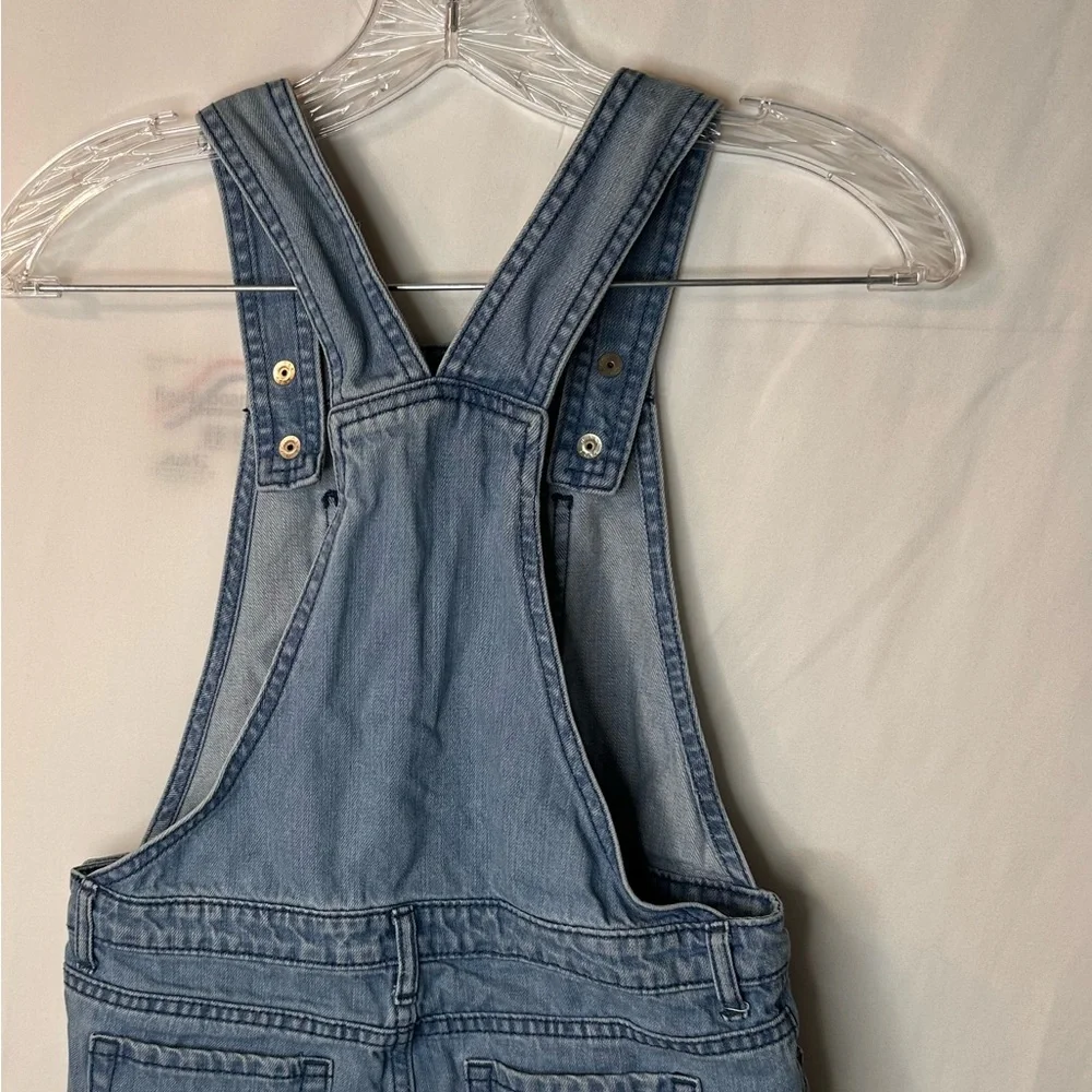 The Children's Place Girl’s Blue Denim Jeans Romper Overalls Sleeveless Size 10